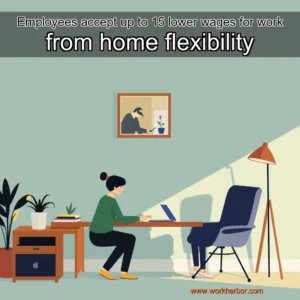 Read more about the article Employees accept up to 15  lower wages for work  from  home flexibility