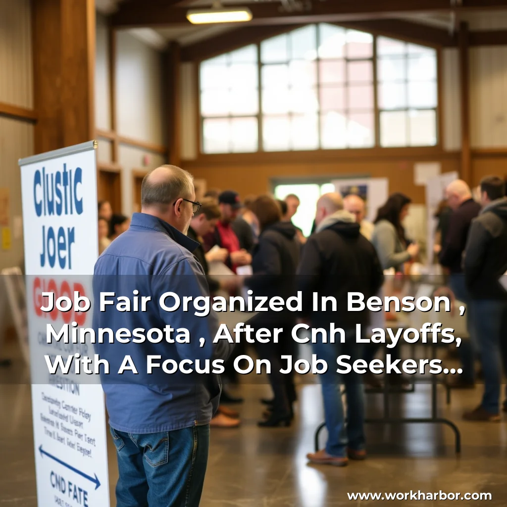 Read more about the article Job Fair Organized In Benson , Minnesota , After Cnh Layoffs, With A Focus On Job Seekers And Local Businesses Looking For Skilled Workers.