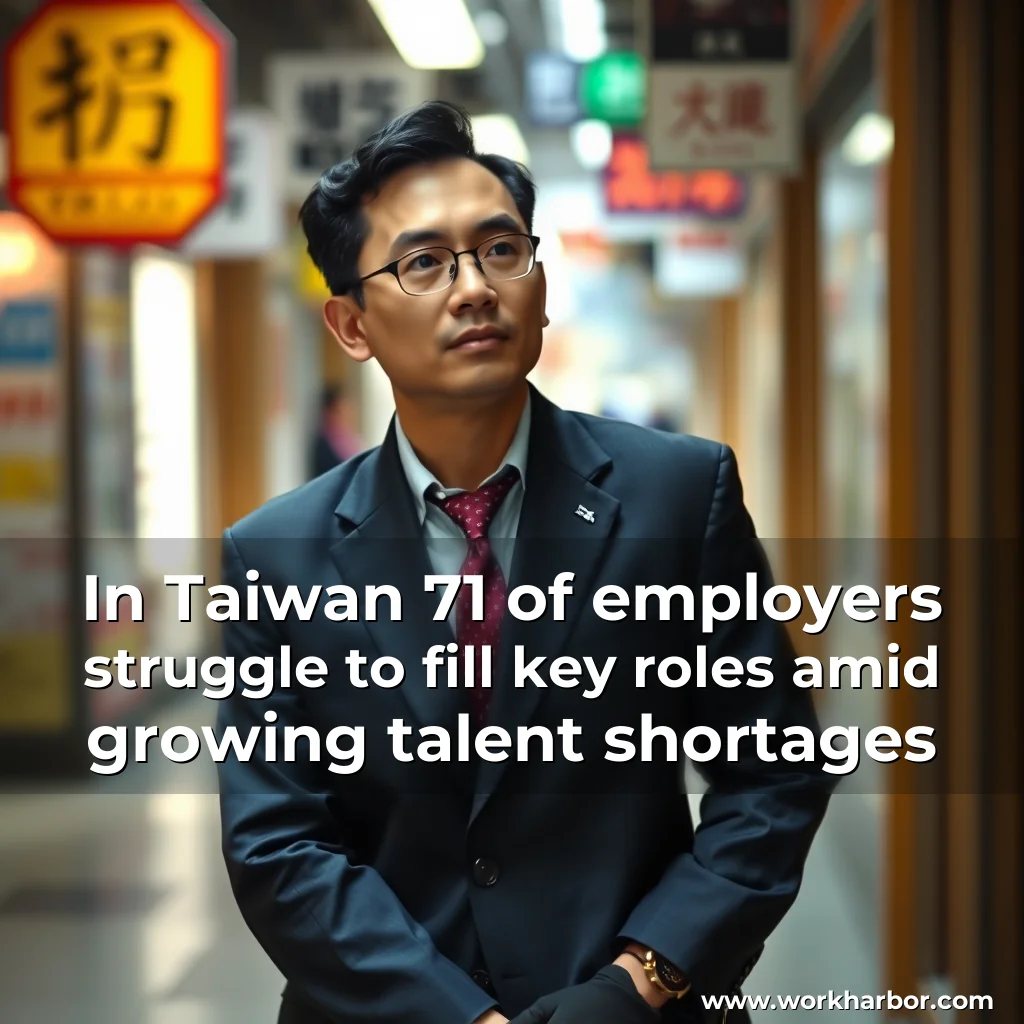 Read more about the article In Taiwan  71  of employers struggle to fill key roles amid growing talent shortages